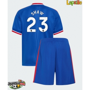 Manchester United Luke Shaw #23 Vieraspaita Lapsille 2026-27 Lyhythihainen (+ shortsit)